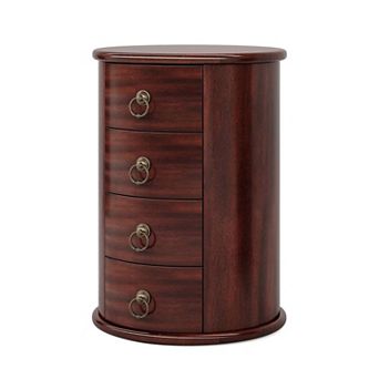Tribesigns Wood End Table Vintage Nightstand With 4 Drawers