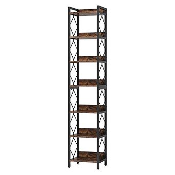 Tribesigns 7 -Shelf Corner Bookcase (13.39 in W x 78.74 in H x 13.39 in D)