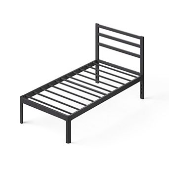 HOMZENE Bed Frame with Headboard, Metal Platform Bed Frame, No Box Spring Needed, Easy Assembly
