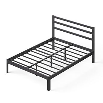 HOMZENE Bed Frame with Storage, Mattress Foundation, Heavy Duty with No Box Spring Needed
