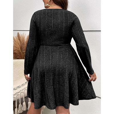 are a line dresses flattering for plus size Fast Delivery Plus Size Ruffle V-Neck A-Line Floor Length Evening Dress