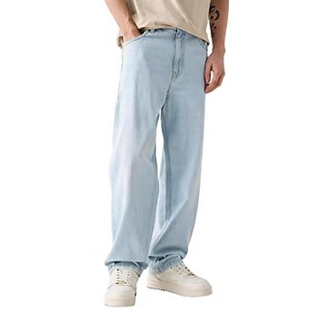 Men’s Denim Jeans Daily Casual Loose Wide Leg Pants
