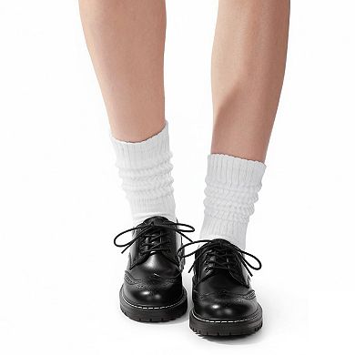 Vintage Slouch Crew Socks 6 Pack Cotton Arch Support Athletic Wear