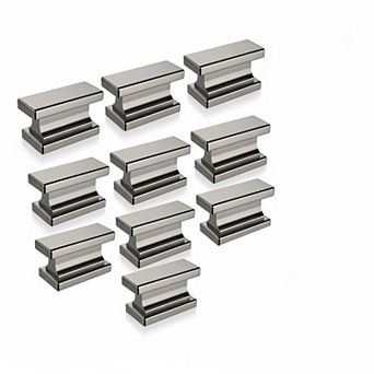 10 Pack Brushed Black Nickel Zinc Alloy Cabinet Knobs For Dresser Drawers