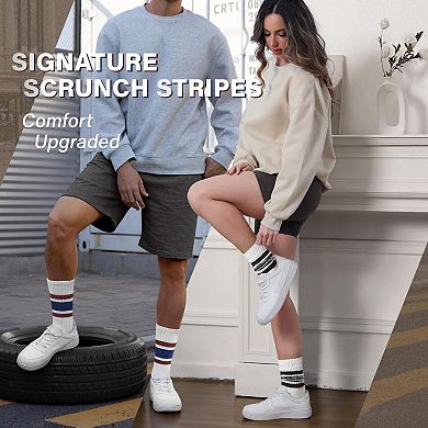 Soft Breathable Unisex Slouch Crew Socks 4 Pair Multipack Casual Wear
