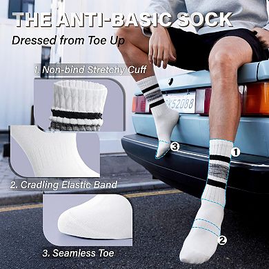 Soft Breathable Unisex Slouch Crew Socks 4 Pair Multipack Casual Wear