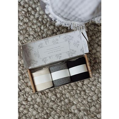 Super Soft Warm Cozy Cashmere Blend Crew Socks 3 Pack Gift Ready