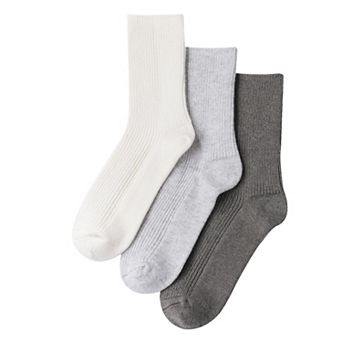 Super Soft Warm Cozy Cashmere Blend Crew Socks 3 Pack Gift Ready