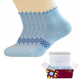 Soft Cotton Ruffle Ankle Socks Frilly Feminine Casual Everyday Wear