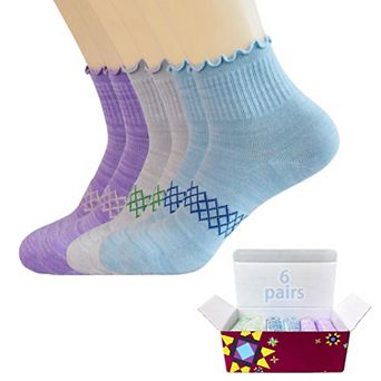 Soft Cotton Ruffle Ankle Socks Frilly Feminine Casual Everyday Wear