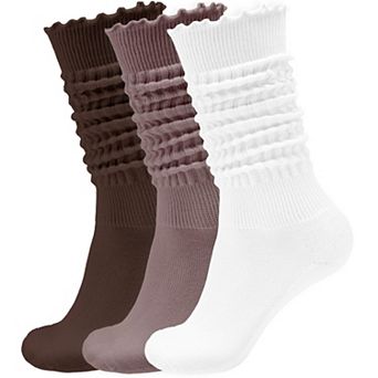 Ruffle Slouchy Cotton Socks Frilly Chunky Cozy Long Boot Retro Casual Wear