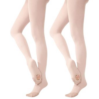 Ultra Soft Convertible Dance Tights For Women 2 Pack Breathable Stretch Comfort