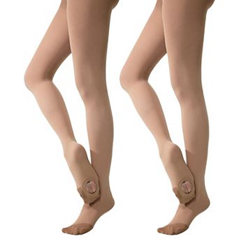 Ultra Soft Convertible Dance Tights For Women 2 Pack Breathable Stretch Comfort