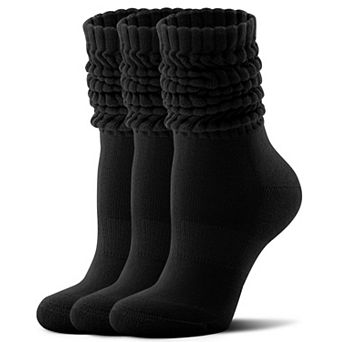 Soft Cotton Slouch Socks For Women 3 Pairs Arch Support Casual Wear