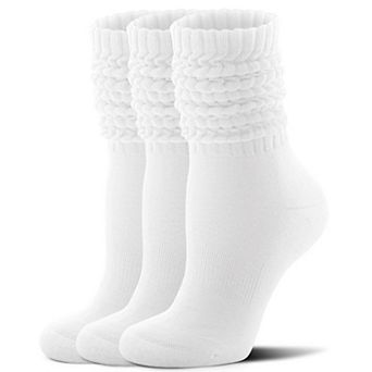 Soft Cotton Slouch Socks For Women 3 Pairs Arch Support Casual Wear