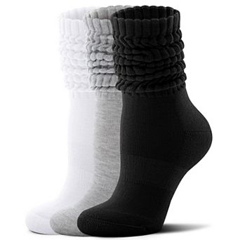 Soft Cotton Slouch Socks For Women 3 Pairs Arch Support Casual Wear