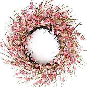 Artificial Forsythia Flower Wreath All Year Round Front Door Wedding Indoor Outdoor Decor