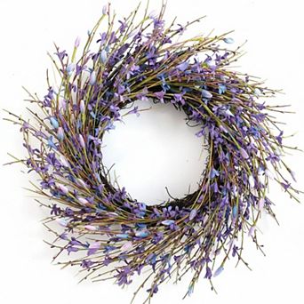Artificial Forsythia Flower Wreath All Year Round Front Door Wedding Indoor Outdoor Decor