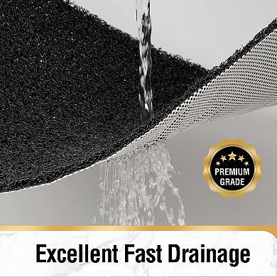 Non Slip Bathtub Mat Extra Long Soft PVC Loofah Shower Floor Quick Drying Without Suction Cup