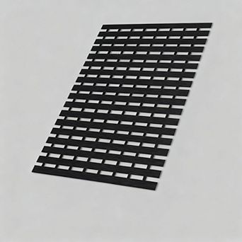 Square Shower Mat Non Slip Large Soft TPE Floor Suction Cups Drain Holes Machine Washable