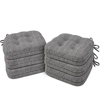 Dining Chair Cushions Set of 6 Dual Layer Memory Foam Thick Seat Pads with Ties Non Slip Kitchen