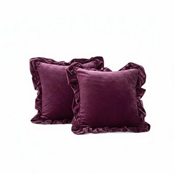 Soft Decorative Throw Pillow Covers Pack of 2 Square Cushion Cases for Sofa Couch Bedroom Farmhouse