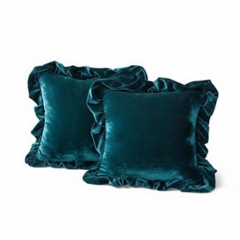 Soft Decorative Throw Pillow Covers Pack of 2 Square Cushion Cases for Sofa Couch Bedroom Farmhouse