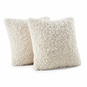 Double-sided Faux Wool Throw Pillow Covers Soft Fluffy Cushion Cases Modern Home Decor for Couch Bed