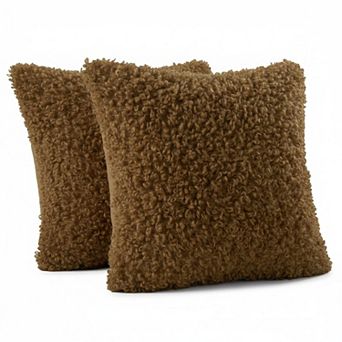Double-sided Faux Wool Throw Pillow Covers Soft Fluffy Cushion Cases Modern Home Decor for Couch Bed