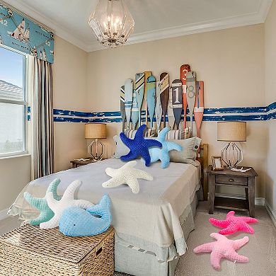 Starfish Throw Pillow Beach Theme Decor Soft PP Cotton Couch Bed Home Accent