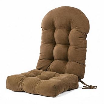Rocking Chair Cushions Set Non-slip Adirondack With Ties Breathable Chenille Support Tufted
