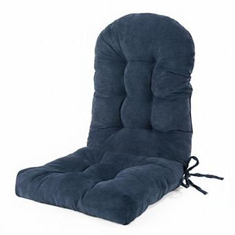 Rocking Chair Cushions Set Non-slip Adirondack With Ties Breathable Chenille Support Tufted