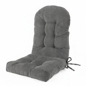 Rocking Chair Cushions Set Non-slip Adirondack With Ties Breathable Chenille Support Tufted