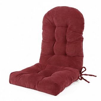 Rocking Chair Cushions Set Non-slip Adirondack With Ties Breathable Chenille Support Tufted