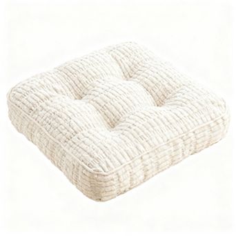 Washable Floor Pillow Cushion High Density Foam Tufted Corduroy Cover Multi Purpose Large Sitting