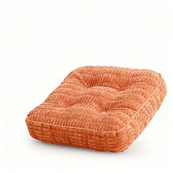Washable Floor Pillow Cushion High Density Foam Tufted Corduroy Cover Multi Purpose Large Sitting