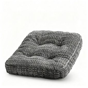 Washable Floor Pillow Cushion High Density Foam Tufted Corduroy Cover Multi Purpose Large Sitting