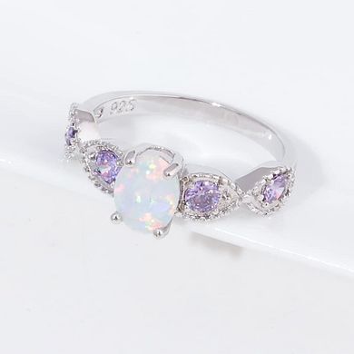 18K Gold Plated Opal Ring Gemstone Engagement Anniversary Ring