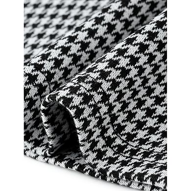 Women's A Line Houndstooth Work Dress