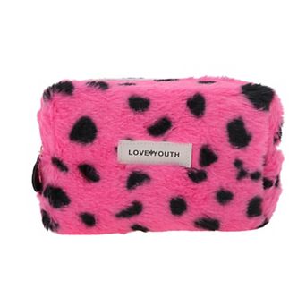 Leopard Plush Drawstring Bag for Vacation Business Travel