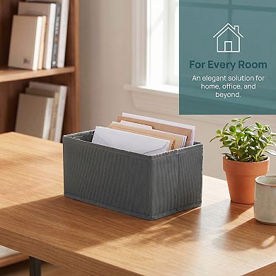 Storage Cube Fabric Storage Bin with Zipper for Shelves Closet Storage Basket 3Pcs