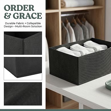 Storage Cube Fabric Storage Bin with Zipper for Shelves Closet Storage Basket 3Pcs