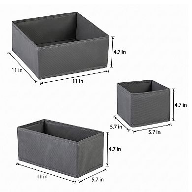 Storage Cube Fabric Storage Bin with Zipper for Shelves Closet Storage Basket 3Pcs