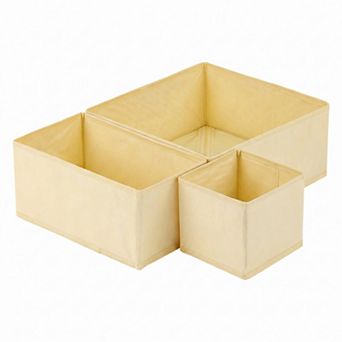 Storage Cube Fabric Storage Bin with Zipper for Shelves Closet Storage Basket 3 pc