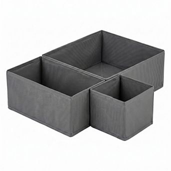 Storage Cube Fabric Storage Bin with Zipper for Shelves Closet Storage Basket 3 pc
