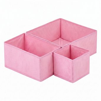 Storage Cube Fabric Storage Bin with Zipper for Shelves Closet Storage Basket 3 pc