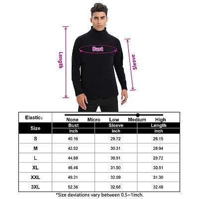 Men's Long Sleeve Stand Collar Half Zip Sweatshirts