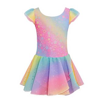 Arshiner Girls Ruffle Flutter Sleeve Sequined Chiffon Tutu Skirt Ballet Leotard Dress