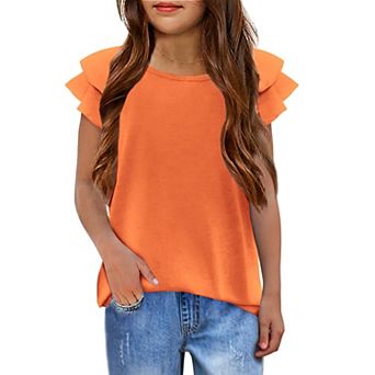 Arshiner Girls T-Shirt Shirts Soft Flatter Sleeve Crewneck Summer Clothes