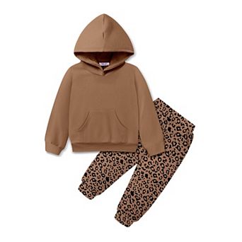 Arshiner Little Girl Outfits Toddler Girl Clothes Hoodie Sweatshirt With Pocket And Long Pants